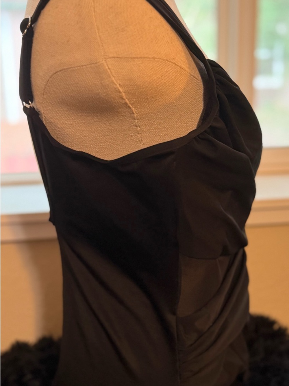 Size 16 Miraclesuit Black One-Piece Swimsuit with Mesh Panels.  NWT. - Picture 4 of 6